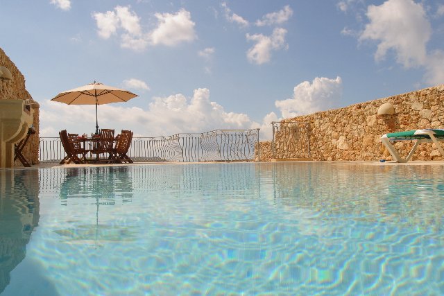 Relaxing in the pool